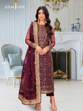 Asim Jofa Chiffon Embroidery Formal Collection 3Piece Unstitched